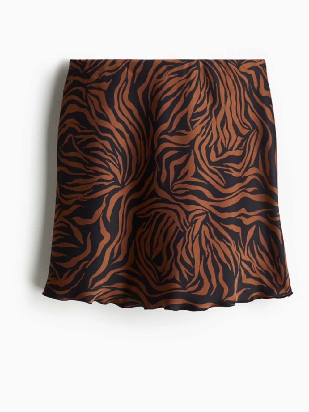 H&M Brown and Black Zebra Print Mini Skirt